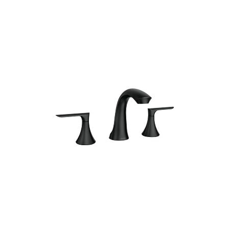 Moen Two-Handle High Arc Bathroom Faucet in Matte Black 84517BL
